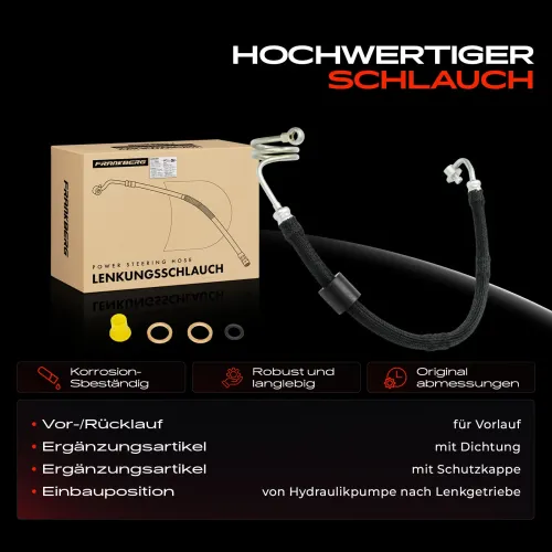 Hydraulikschlauch, Lenkung von Hydraulikpumpe nach Lenkgetriebe Frankberg 5481FB0041782 Bild Hydraulikschlauch, Lenkung von Hydraulikpumpe nach Lenkgetriebe Frankberg 5481FB0041782