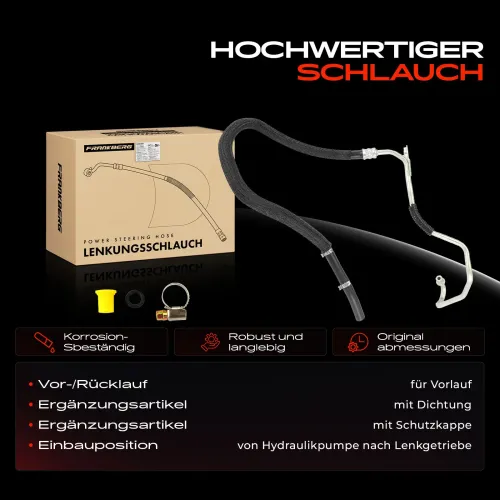 Hydraulikschlauch, Lenkung von Hydraulikpumpe nach Lenkgetriebe Frankberg 5481FB0041783 Bild Hydraulikschlauch, Lenkung von Hydraulikpumpe nach Lenkgetriebe Frankberg 5481FB0041783