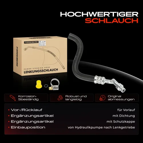 Hydraulikschlauch, Lenkung von Hydraulikpumpe nach Lenkgetriebe Frankberg 5481FB0041786 Bild Hydraulikschlauch, Lenkung von Hydraulikpumpe nach Lenkgetriebe Frankberg 5481FB0041786
