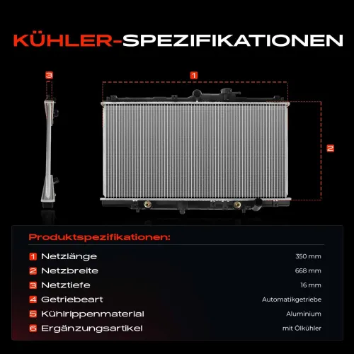 Kühler, Motorkühlung Frankberg 5481FB0041821 Bild Kühler, Motorkühlung Frankberg 5481FB0041821