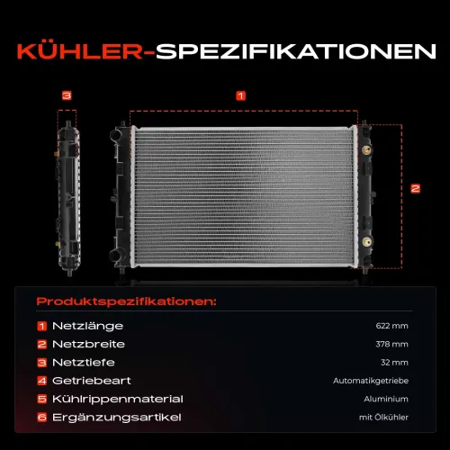 Kühler, Motorkühlung Frankberg 5481FB0041824 Bild Kühler, Motorkühlung Frankberg 5481FB0041824