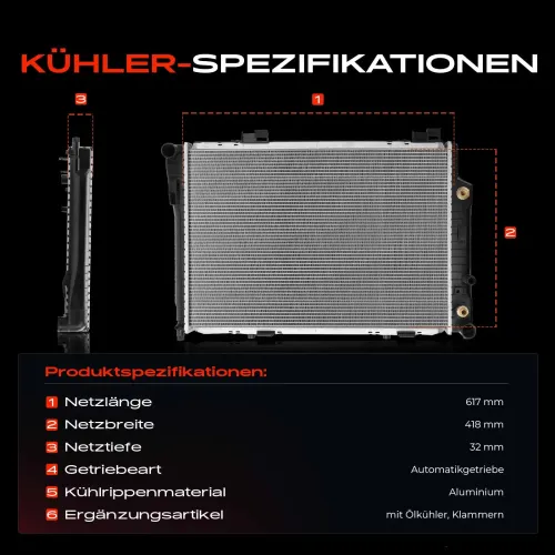 Kühler, Motorkühlung Frankberg 5481FB0041827 Bild Kühler, Motorkühlung Frankberg 5481FB0041827