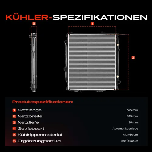 Kühler, Motorkühlung Frankberg 5481FB0041836 Bild Kühler, Motorkühlung Frankberg 5481FB0041836