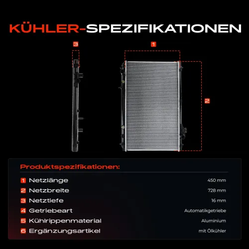 Kühler, Motorkühlung Frankberg 5481FB0041841 Bild Kühler, Motorkühlung Frankberg 5481FB0041841