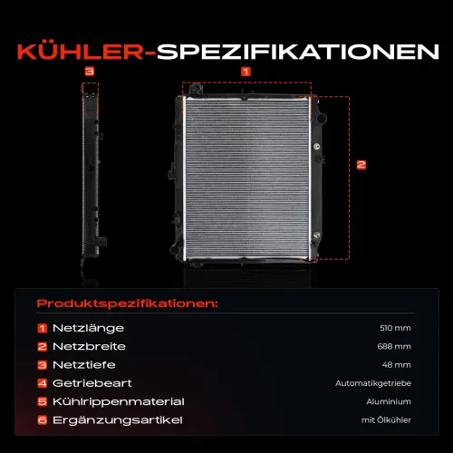 Kühler, Motorkühlung Frankberg 5481FB0041842 Bild Kühler, Motorkühlung Frankberg 5481FB0041842