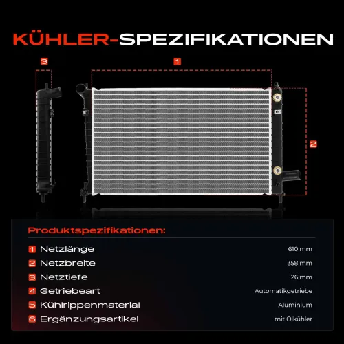 Kühler, Motorkühlung Frankberg 5481FB0041843 Bild Kühler, Motorkühlung Frankberg 5481FB0041843