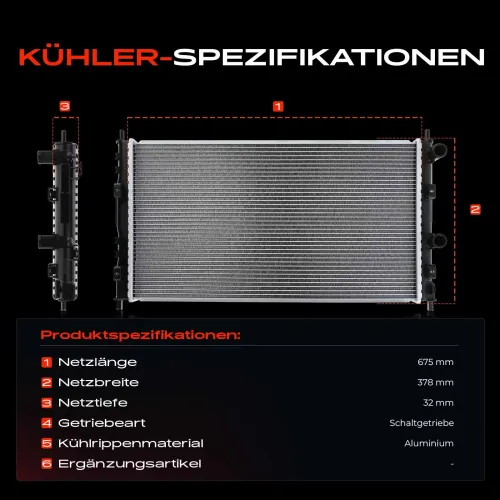 Kühler, Motorkühlung Frankberg 5481FB0041848 Bild Kühler, Motorkühlung Frankberg 5481FB0041848