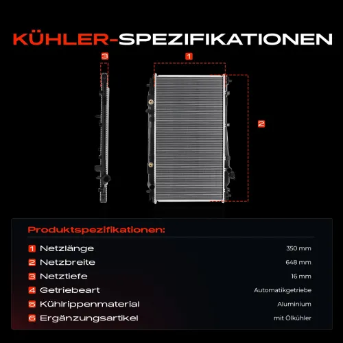 Kühler, Motorkühlung Frankberg 5481FB0041850 Bild Kühler, Motorkühlung Frankberg 5481FB0041850