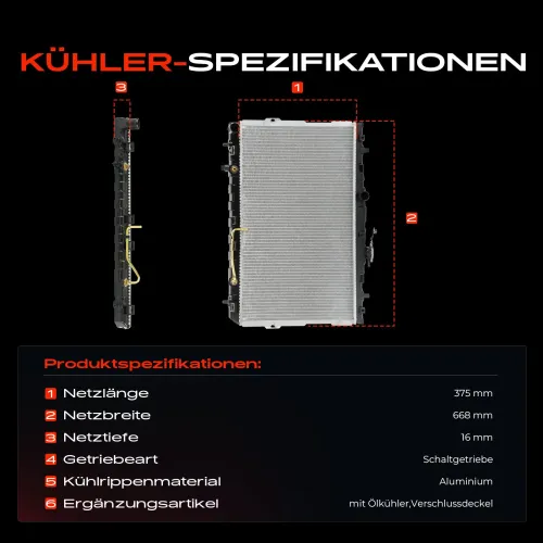 Kühler, Motorkühlung Frankberg 5481FB0041851 Bild Kühler, Motorkühlung Frankberg 5481FB0041851