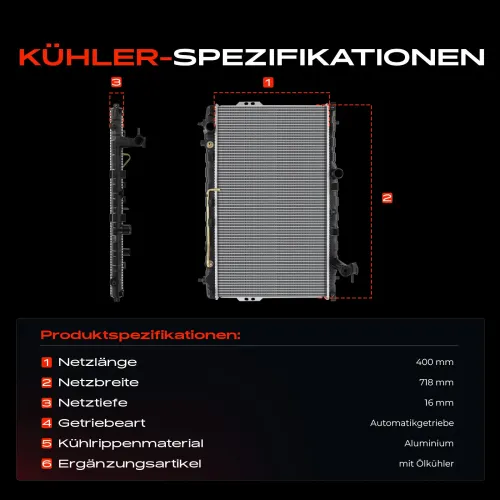 Kühler, Motorkühlung Frankberg 5481FB0041852 Bild Kühler, Motorkühlung Frankberg 5481FB0041852