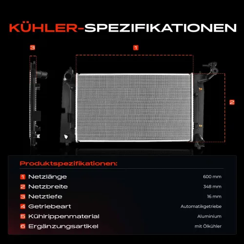 Kühler, Motorkühlung Frankberg 5481FB0041856 Bild Kühler, Motorkühlung Frankberg 5481FB0041856