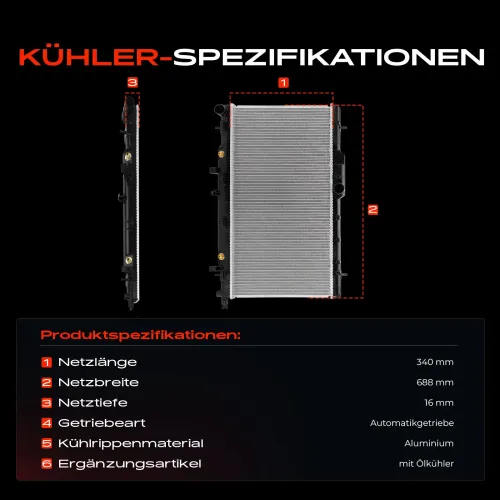 Kühler, Motorkühlung Frankberg 5481FB0041861 Bild Kühler, Motorkühlung Frankberg 5481FB0041861