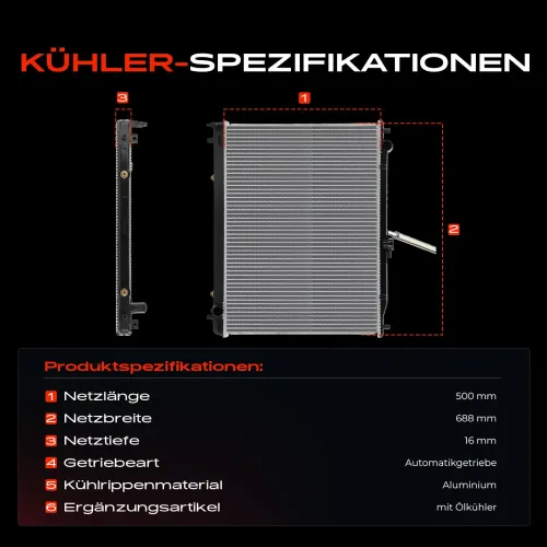 Kühler, Motorkühlung Frankberg 5481FB0041864 Bild Kühler, Motorkühlung Frankberg 5481FB0041864