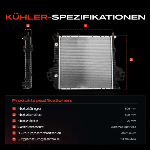 Kühler, Motorkühlung Frankberg 5481FB0041865 Bild Kühler, Motorkühlung Frankberg 5481FB0041865