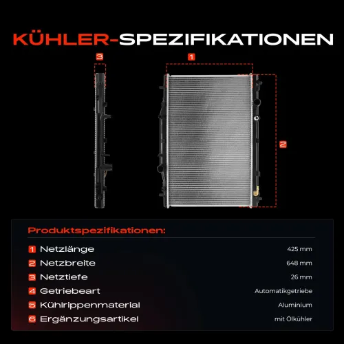Kühler, Motorkühlung Frankberg 5481FB0041868 Bild Kühler, Motorkühlung Frankberg 5481FB0041868