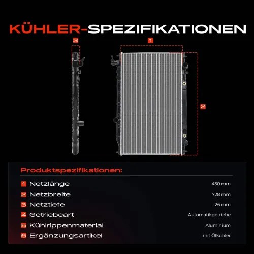 Kühler, Motorkühlung Frankberg 5481FB0041870 Bild Kühler, Motorkühlung Frankberg 5481FB0041870
