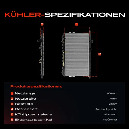 Kühler, Motorkühlung Frankberg 5481FB0041873 Bild Kühler, Motorkühlung Frankberg 5481FB0041873
