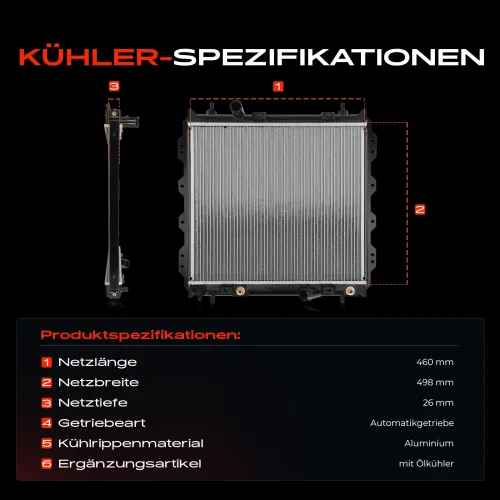 Kühler, Motorkühlung Frankberg 5481FB0041878 Bild Kühler, Motorkühlung Frankberg 5481FB0041878