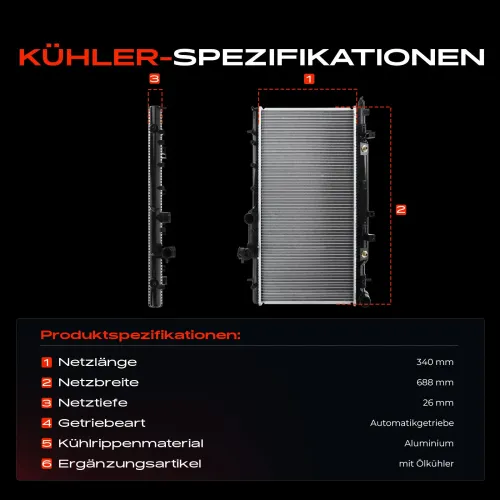 Kühler, Motorkühlung Frankberg 5481FB0041882 Bild Kühler, Motorkühlung Frankberg 5481FB0041882