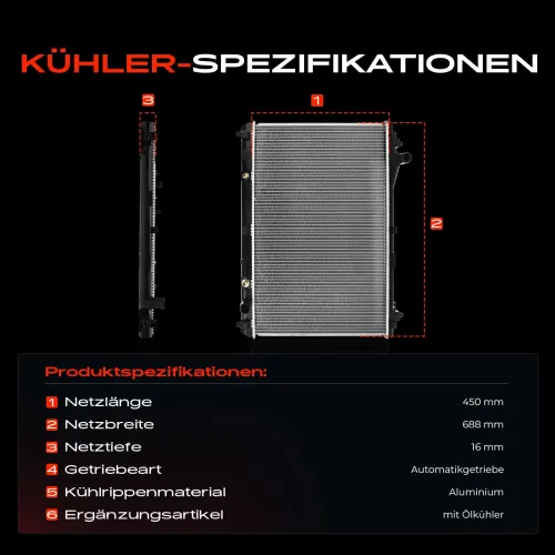 Kühler, Motorkühlung Frankberg 5481FB0041898 Bild Kühler, Motorkühlung Frankberg 5481FB0041898