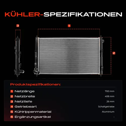 Kühler, Motorkühlung Frankberg 5481FB0041906 Bild Kühler, Motorkühlung Frankberg 5481FB0041906