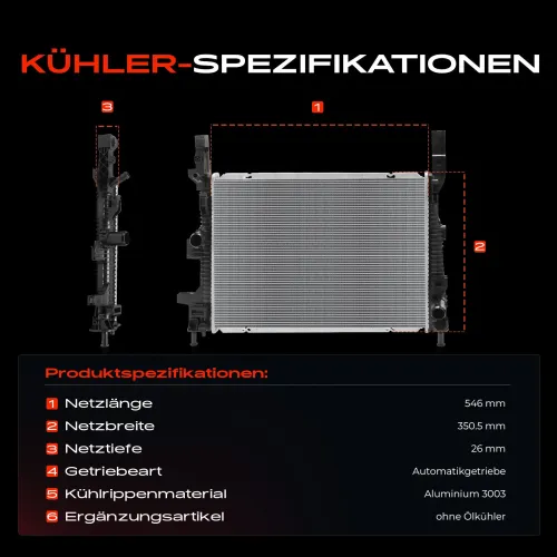 Kühler, Motorkühlung Frankberg 5481FB0041914 Bild Kühler, Motorkühlung Frankberg 5481FB0041914