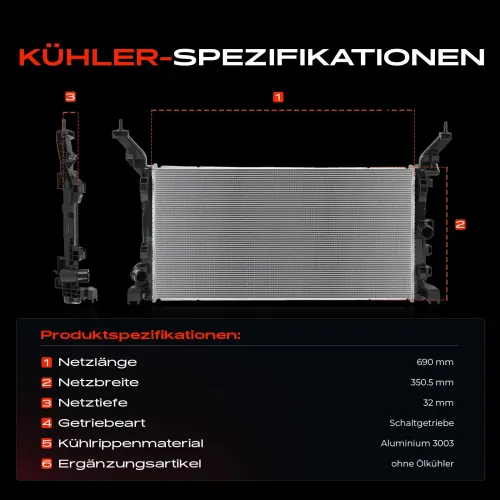 Kühler, Motorkühlung Frankberg 5481FB0041917 Bild Kühler, Motorkühlung Frankberg 5481FB0041917