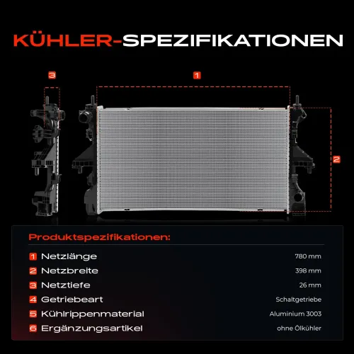 Kühler, Motorkühlung Frankberg 5481FB0041923 Bild Kühler, Motorkühlung Frankberg 5481FB0041923