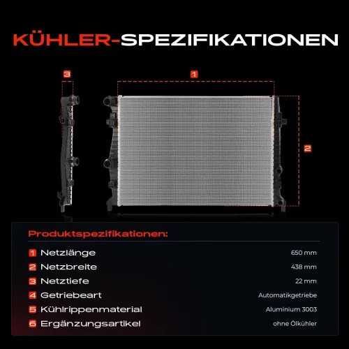 Kühler, Motorkühlung Frankberg 5481FB0041926 Bild Kühler, Motorkühlung Frankberg 5481FB0041926