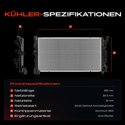 Kühler, Motorkühlung Frankberg 5481FB0041928 Bild Kühler, Motorkühlung Frankberg 5481FB0041928