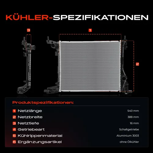 Kühler, Motorkühlung Frankberg 5481FB0041931 Bild Kühler, Motorkühlung Frankberg 5481FB0041931