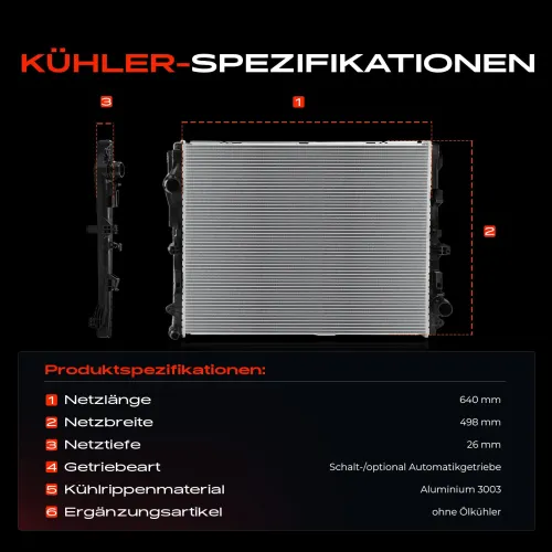 Kühler, Motorkühlung Frankberg 5481FB0041933 Bild Kühler, Motorkühlung Frankberg 5481FB0041933