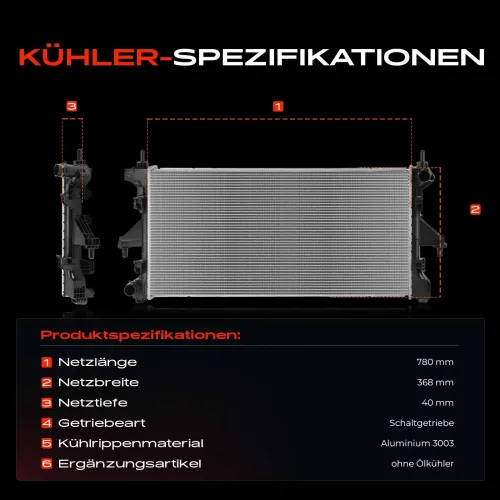 Kühler, Motorkühlung Frankberg 5481FB0041936 Bild Kühler, Motorkühlung Frankberg 5481FB0041936
