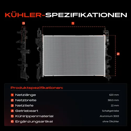 Kühler, Motorkühlung Frankberg 5481FB0041938 Bild Kühler, Motorkühlung Frankberg 5481FB0041938