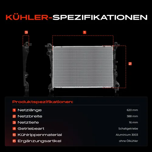 Kühler, Motorkühlung Frankberg 5481FB0041945 Bild Kühler, Motorkühlung Frankberg 5481FB0041945