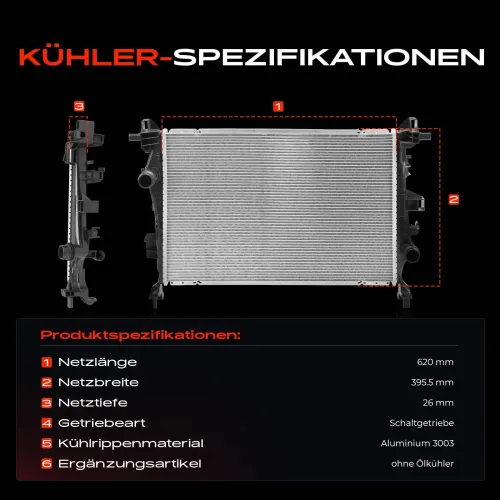 Kühler, Motorkühlung Frankberg 5481FB0041946 Bild Kühler, Motorkühlung Frankberg 5481FB0041946