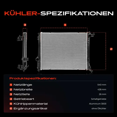 Kühler, Motorkühlung Frankberg 5481FB0041951 Bild Kühler, Motorkühlung Frankberg 5481FB0041951