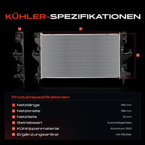 Kühler, Motorkühlung Frankberg 5481FB0041954 Bild Kühler, Motorkühlung Frankberg 5481FB0041954