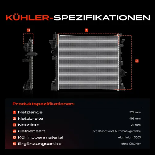 Kühler, Motorkühlung Frankberg 5481FB0041957 Bild Kühler, Motorkühlung Frankberg 5481FB0041957