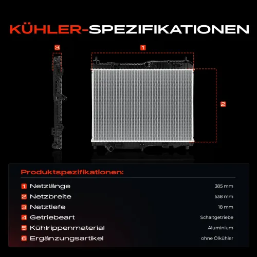 Kühler, Motorkühlung Frankberg 5481FB0041963 Bild Kühler, Motorkühlung Frankberg 5481FB0041963