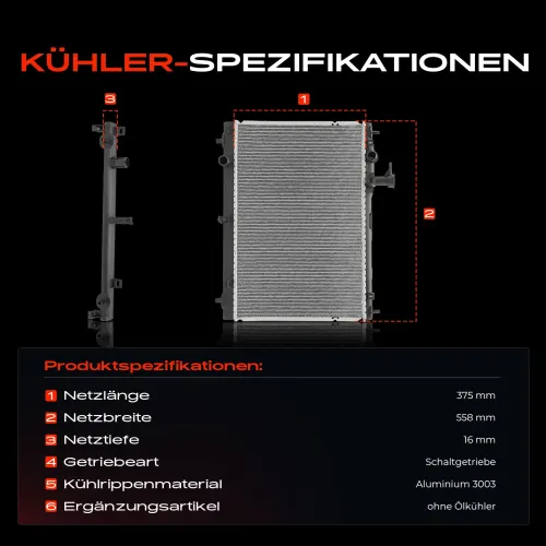 Kühler, Motorkühlung Frankberg 5481FB0041965 Bild Kühler, Motorkühlung Frankberg 5481FB0041965