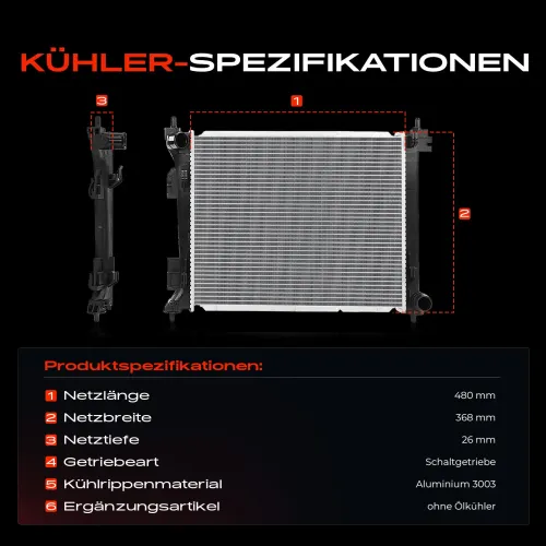 Kühler, Motorkühlung Frankberg 5481FB0041969 Bild Kühler, Motorkühlung Frankberg 5481FB0041969