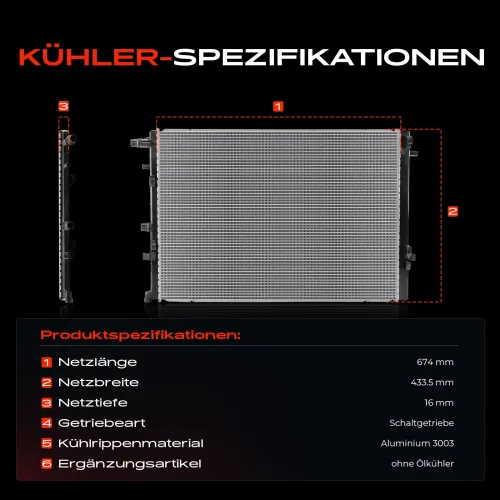 Kühler, Motorkühlung Frankberg 5481FB0041977 Bild Kühler, Motorkühlung Frankberg 5481FB0041977