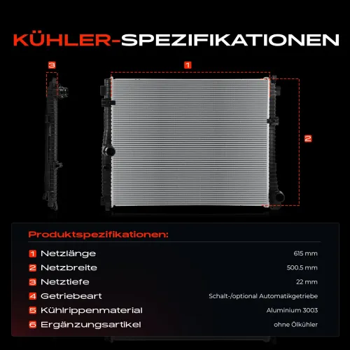 Kühler, Motorkühlung Frankberg 5481FB0041980 Bild Kühler, Motorkühlung Frankberg 5481FB0041980