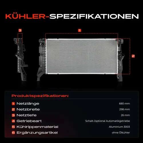 Kühler, Motorkühlung Frankberg 5481FB0041981 Bild Kühler, Motorkühlung Frankberg 5481FB0041981
