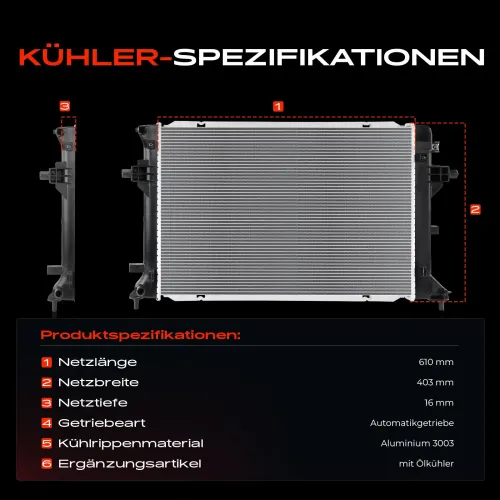 Kühler, Motorkühlung Frankberg 5481FB0041984 Bild Kühler, Motorkühlung Frankberg 5481FB0041984