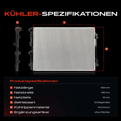 Kühler, Motorkühlung Frankberg 5481FB0041986 Bild Kühler, Motorkühlung Frankberg 5481FB0041986