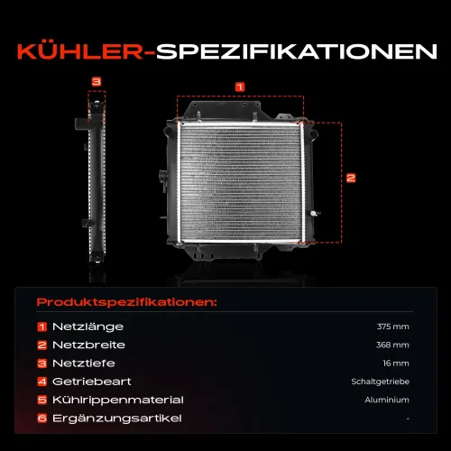 Kühler, Motorkühlung Frankberg 5481FB0041991 Bild Kühler, Motorkühlung Frankberg 5481FB0041991