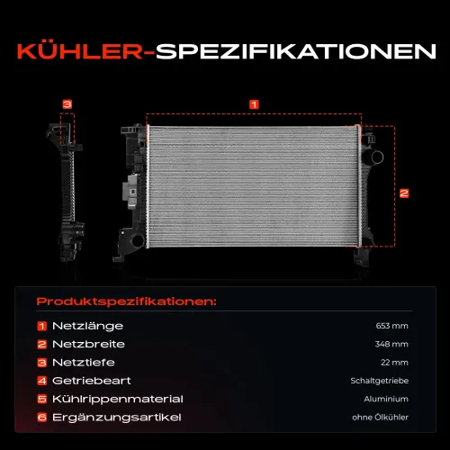 Kühler, Motorkühlung Frankberg 5481FB0041992 Bild Kühler, Motorkühlung Frankberg 5481FB0041992