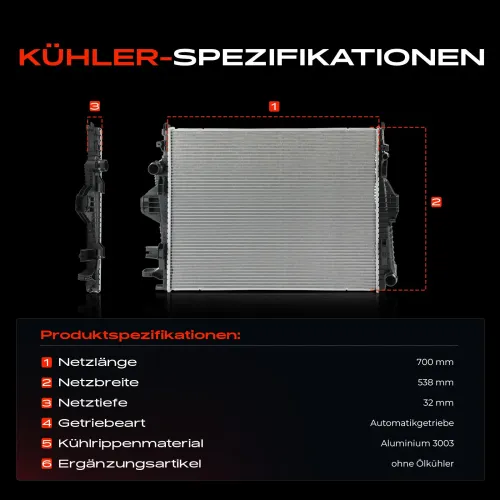 Kühler, Motorkühlung Frankberg 5481FB0041993 Bild Kühler, Motorkühlung Frankberg 5481FB0041993